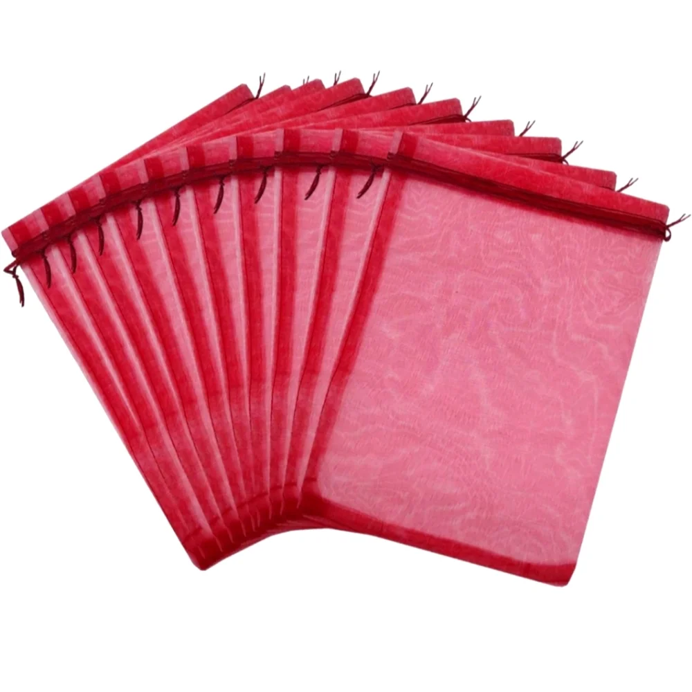 ✅️10 ct   Sheer Organza Favor Bags 12 X 16